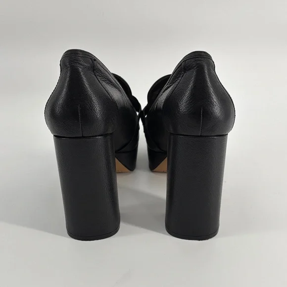 Vince Camuto Gathie size 8 Black Leather heeled loafers - Picture 5 of 12